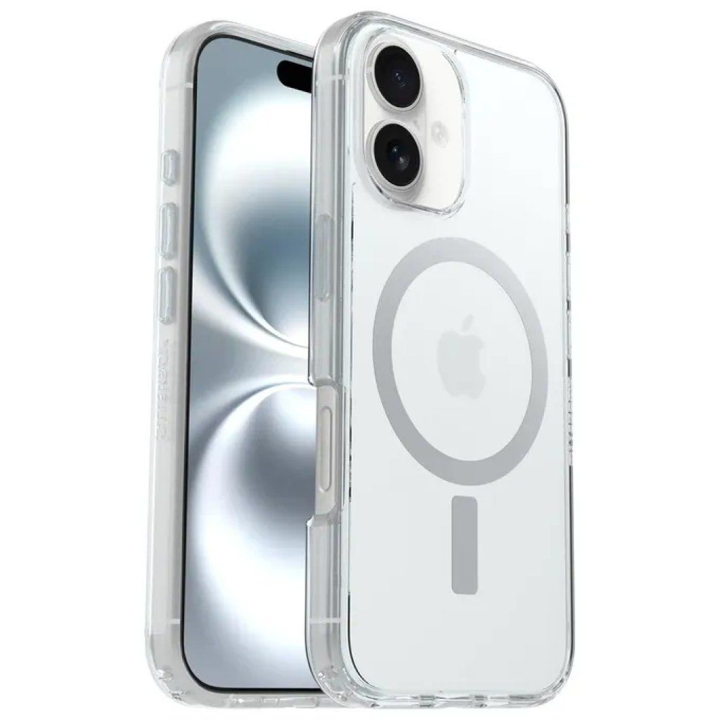 OtterBox Symmetry Clear MagSafe per iPhone 16 – Trasparente OtterBox Symmetry Clear MagSafe per iPhone 16 – Trasparente