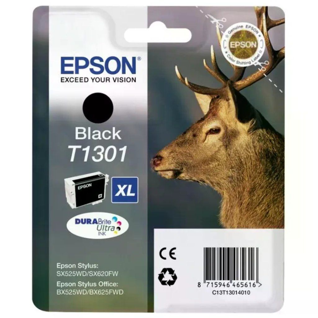 Epson T1301 Cartuccia Originale Nero XL DURABrite Ultra Epson T1301 Cartuccia Originale Nero XL DURABrite Ultra