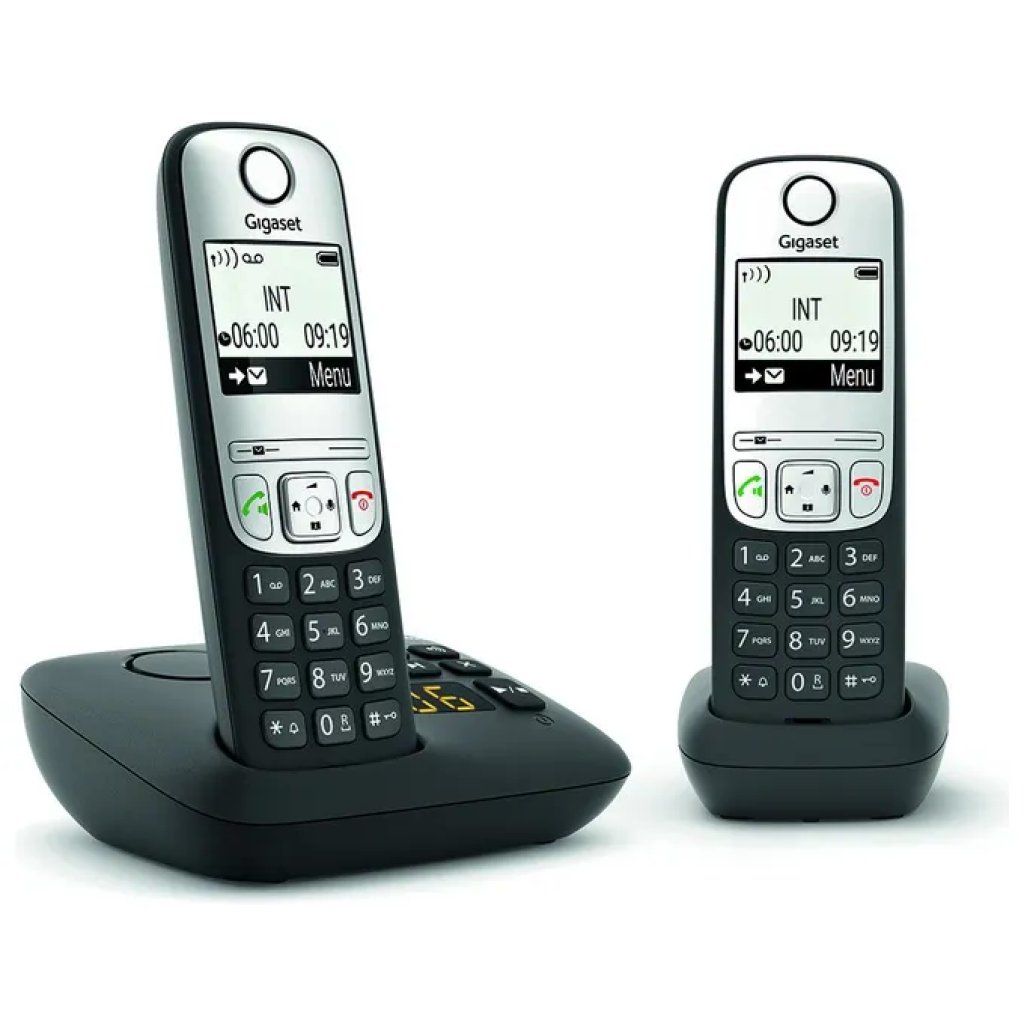Gigaset A690A Duo – Telefono Cordless DECT con Segreteria, Nero Gigaset A690A Duo – Telefono Cordless DECT con Segreteria, Nero