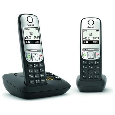 Gigaset A690A Duo – Telefono Cordless DECT con Segreteria, Nero