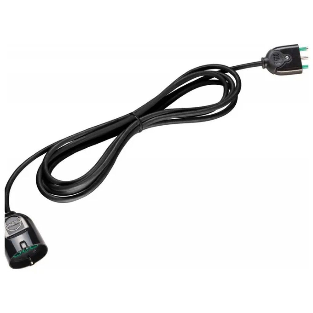 FANTON 92651 Prolunga elettrica 16A Bipasso e Schuko, 3 m, nera