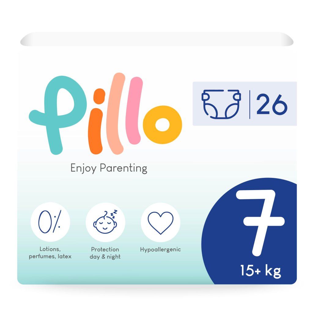 Pillo Enjoy Parenting Pannolini Taglia 7 XXL, 26 Pezzi