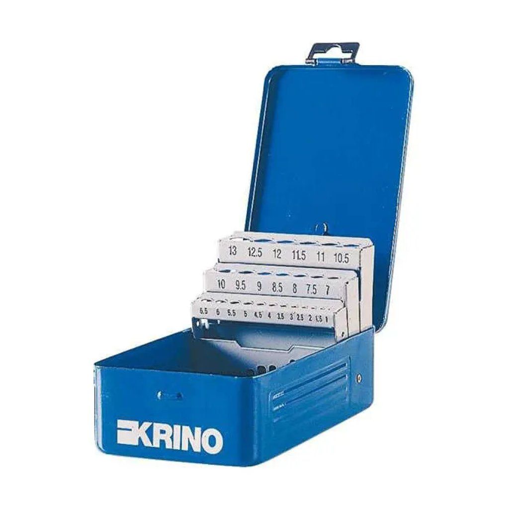 Krino Scatola Portapunte Blu per 25 Punte HSS da 1 a 13 mm Krino Scatola Portapunte Blu per 25 Punte HSS da 1 a 13 mm