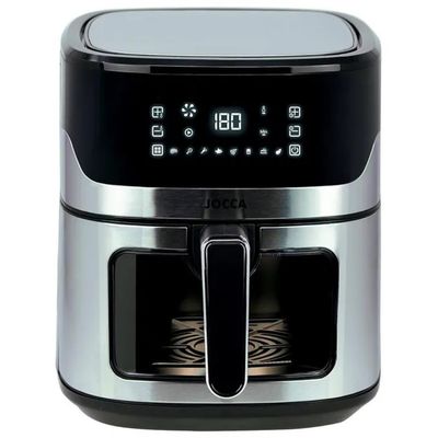 Jocca 2344 Friggitrice ad Aria 6,5 L, 1600 W, 8 Programmi, Display Touch, Nera