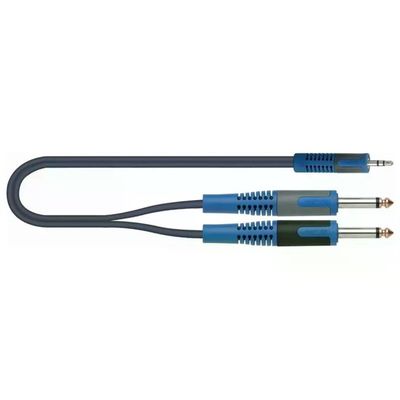 QUIKLOK QUIK-LOK RKSA/140-1 Cavo Audio 3,5 mm a 2 Jack 6,35 mm, 1 m QUIKLOK QUIK-LOK RKSA/140-1 Cavo Audio 3,5 mm a 2 Jack 6,35 mm, 1 m