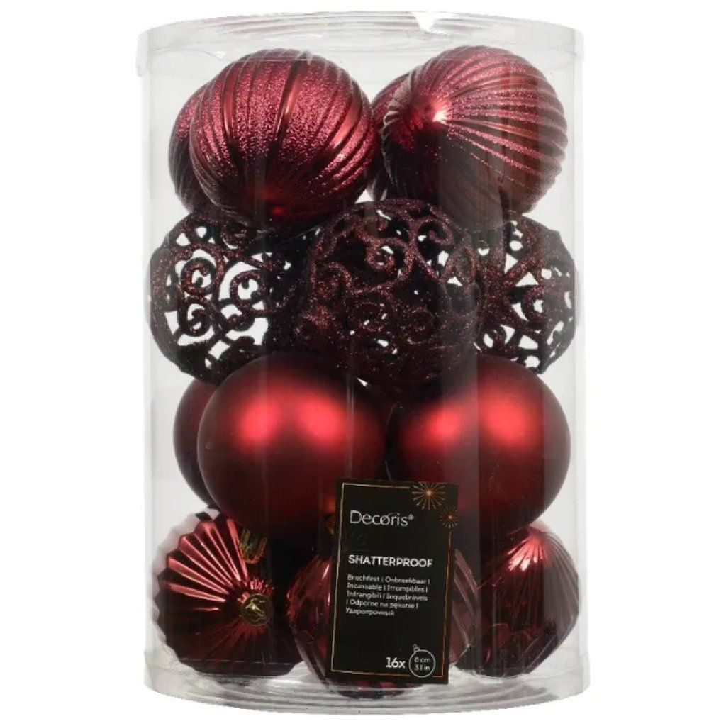 Amicasa – Set da 12 palline multicolore per albero di Natale