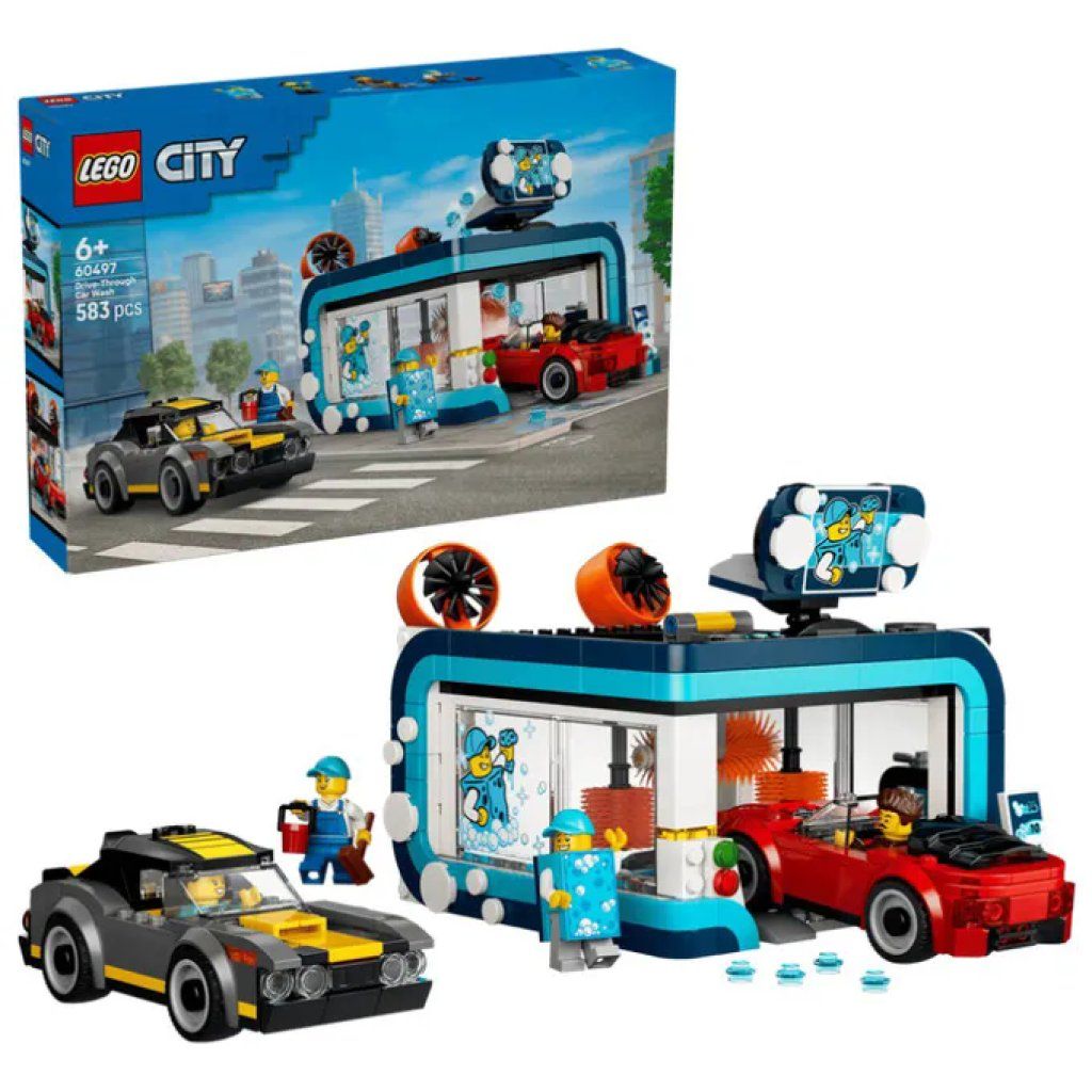 LEGO City Autolavaggio Drive-In 60497, set da 583 pezzi LEGO City Autolavaggio Drive-In 60497, set da 583 pezzi