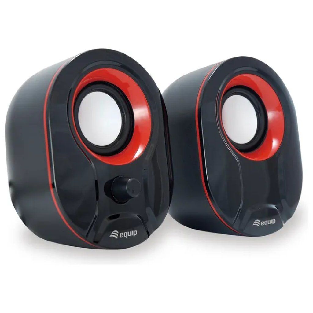 Conceptronic Equip 245332 – Casse stereo USB 2.0 da 6 W, nero e rosso