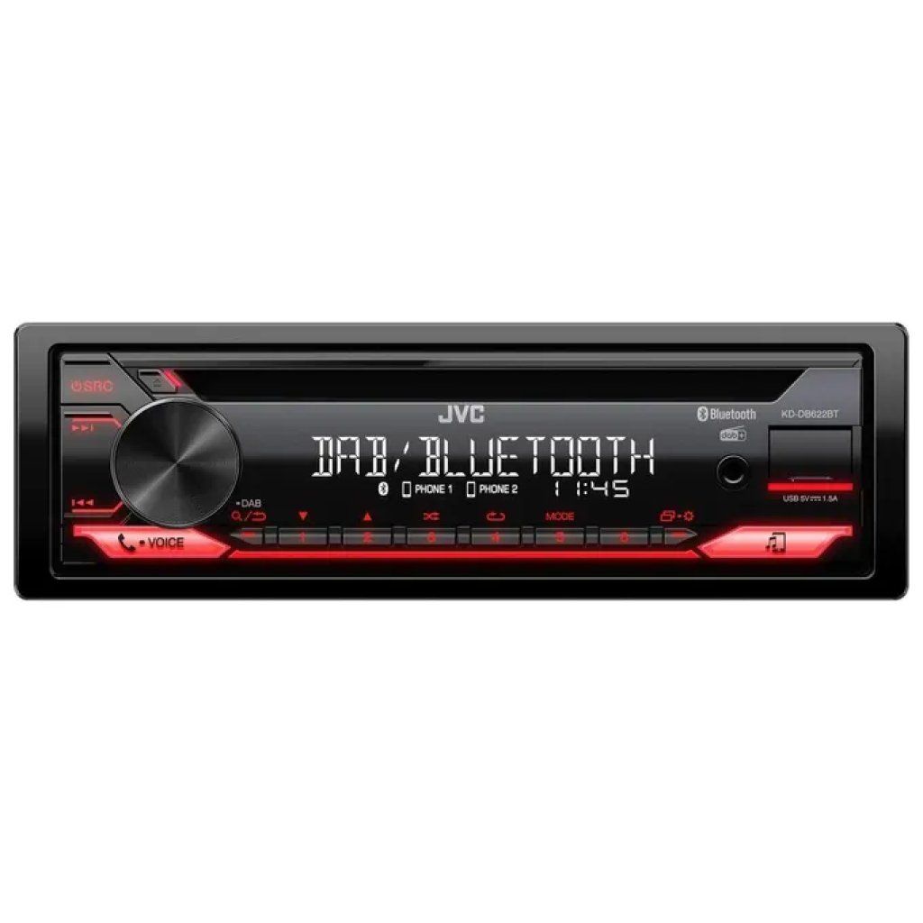 JVC KD-DB622BT Autoradio 1 DIN DAB+ Bluetooth 4.2 con CD, USB e AUX JVC KD-DB622BT Autoradio 1 DIN DAB+ Bluetooth 4.2 con CD, USB e AUX