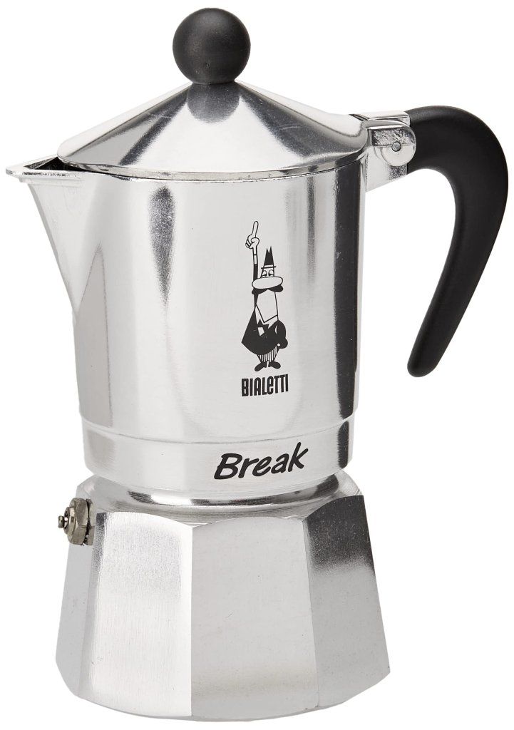Bialetti Break Caffettiera Moka in Alluminio, 3 Tazze