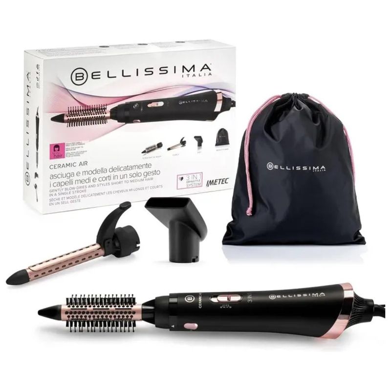 Imetec Bellissima Ceramic Air 11886 Modellatore ad Aria Calda 3 in 1, 800 W