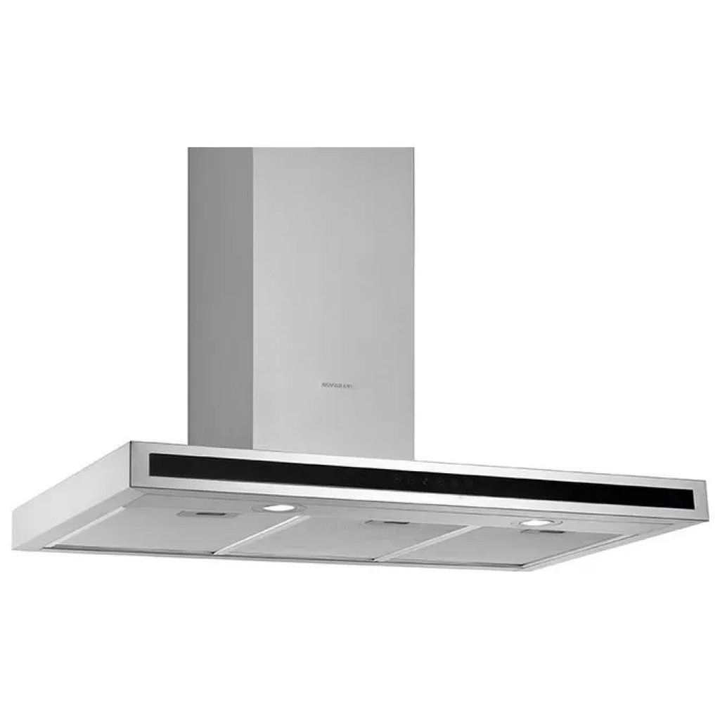 Silverline 3173.9.733.03 – Cappa a parete 90 cm, classe A, touch, nero e acciaio inox