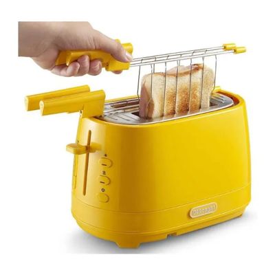 DELONGHI De'Longhi CTLAP2203.Y Tostapane Giallo a 2 Fette, 550 W DELONGHI De'Longhi CTLAP2203.Y Tostapane Giallo a 2 Fette, 550 W