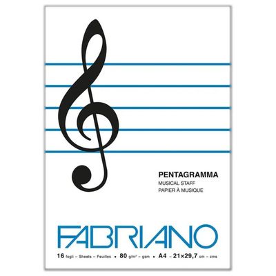 Fabriano Quaderni Musicali A4, confezione da 10