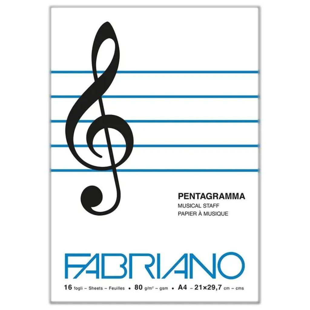 Fabriano Quaderno Musicale A4, Confezione da 10