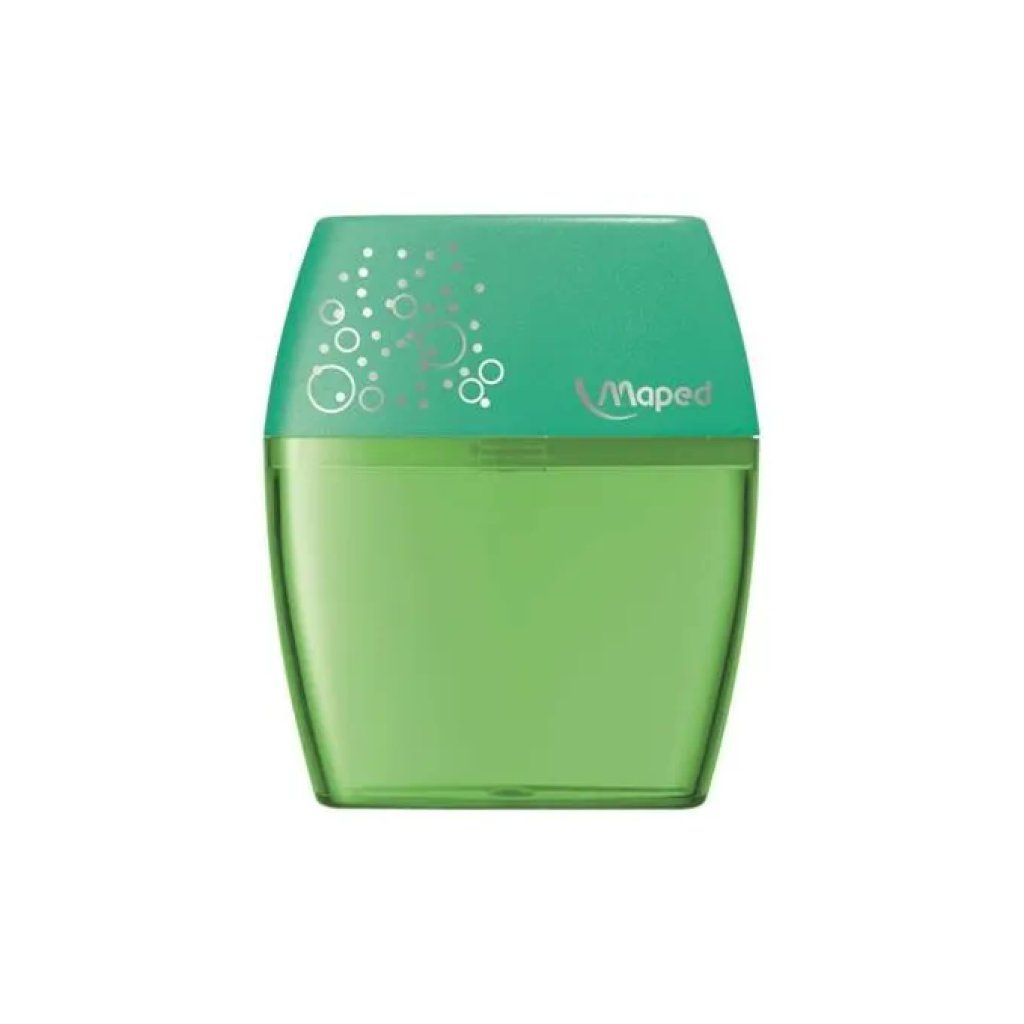 Maped Shaker Temperamatite a 2 Fori con Serbatoio, Verde Maped Shaker Temperamatite a 2 Fori con Serbatoio, Verde