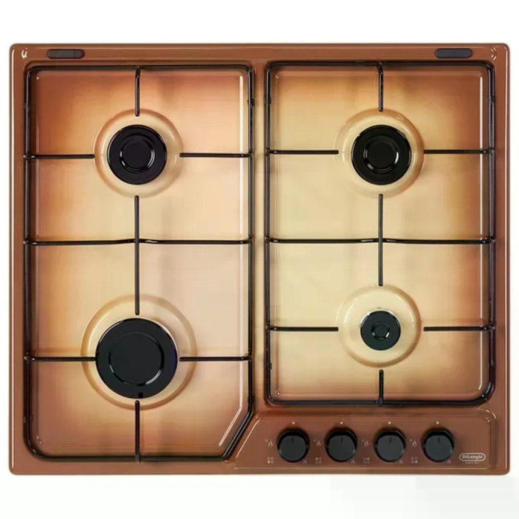 DELONGHI De’Longhi FFT 46 ASV Piano Cottura a Gas da Incasso, 60 cm, 4 Fuochi, Marrone DELONGHI De’Longhi FFT 46 ASV Piano Cottura a Gas da Incasso, 60 cm, 4 Fuochi, Marrone