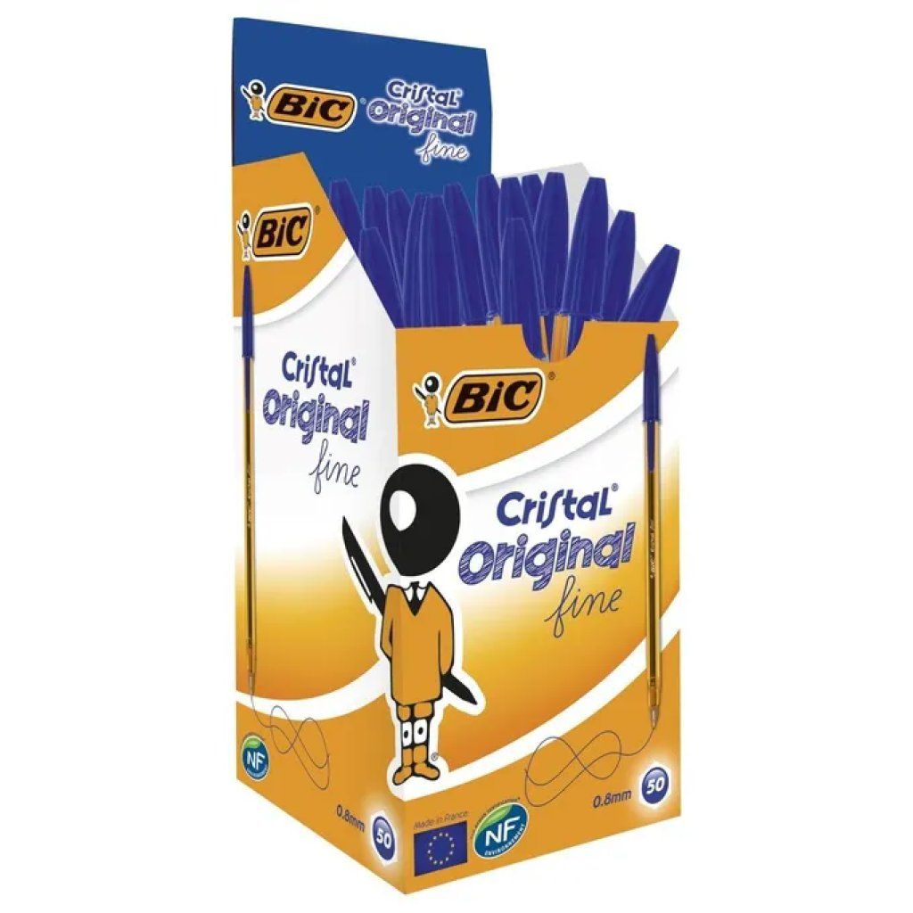 BIC Cristal Original Fine – 50 penne a sfera blu