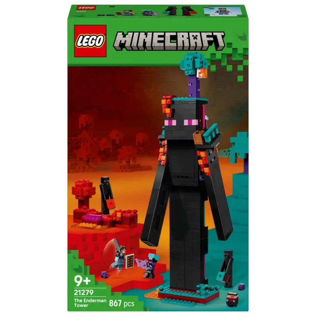 LEGO Minecraft 21279 La Torre dell’Enderman – Set modulare 2 in 1, 867 pezzi