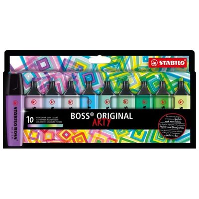 STABILO BOSS ORIGINAL ARTY – Set da 10 evidenziatori colori freddi