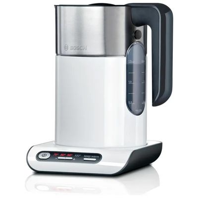 Bosch Styline TWK8611P Bollitore Elettrico 1,5 L, 2400 W, Bianco e Antracite