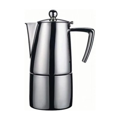 ILSA Slancio Caffettiera Moka a Induzione, 2 Tazze, Acciaio Inox 18/10