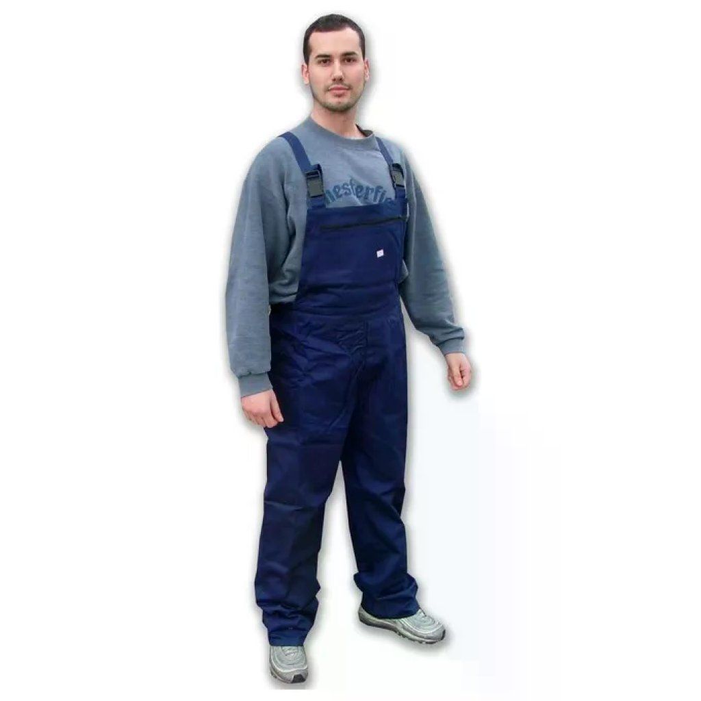 Issaline Pantalone da Lavoro con Pettorina Blu XL