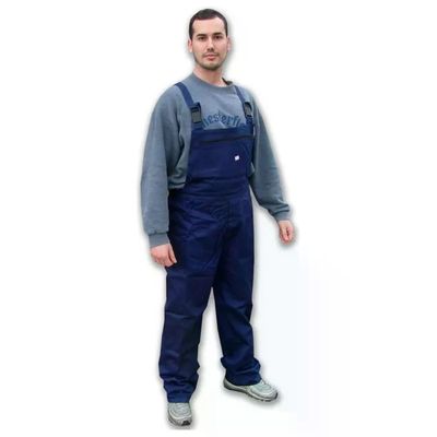 Issaline Pantalone da Lavoro con Pettorina Blu – XL