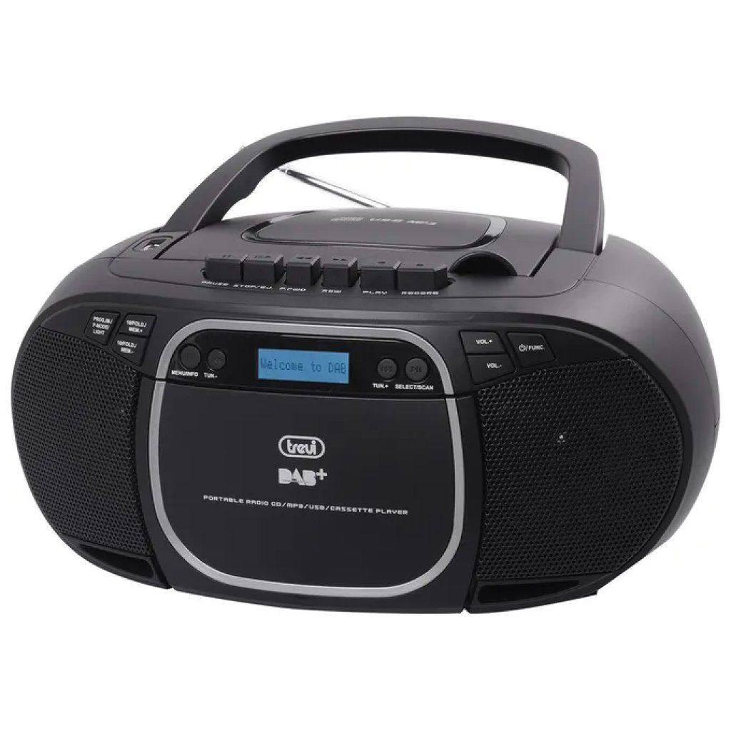 Trevi CMP 576 DAB Stereo Portatile Nero con CD, Cassette, USB e AUX
