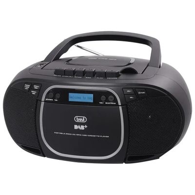 Trevi CMP 576 DAB Stereo Portatile Nero con CD, Cassette, USB e AUX