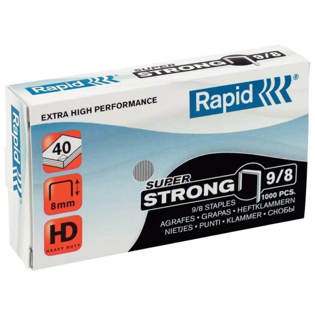 Rapid Super Strong 9/8 – Punti per cucitrice, 5000 pezzi