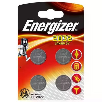 Energizer CR2032 – Confezione da 4 batterie al litio 3 V Energizer CR2032 – Confezione da 4 batterie al litio 3 V