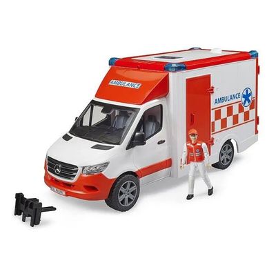 Bruder Ambulanza Mercedes-Benz Sprinter 1:16 con Luci, Suoni e Paramedico Bruder Ambulanza Mercedes-Benz Sprinter 1:16 con Luci, Suoni e Paramedico