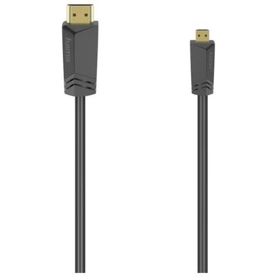 Hama Cavo HDMI High Speed con Ethernet, HDMI A a Micro HDMI D, 4K, 1,5 m, nero