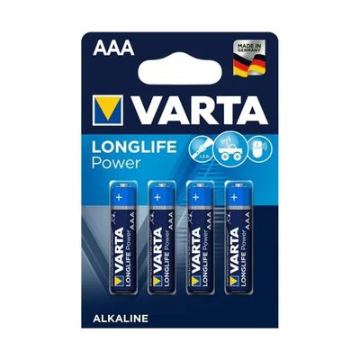 VARTA Longlife Power AAA Batterie Alcaline 1,5 V, 4 Pezzi VARTA Longlife Power AAA Batterie Alcaline 1,5 V, 4 Pezzi