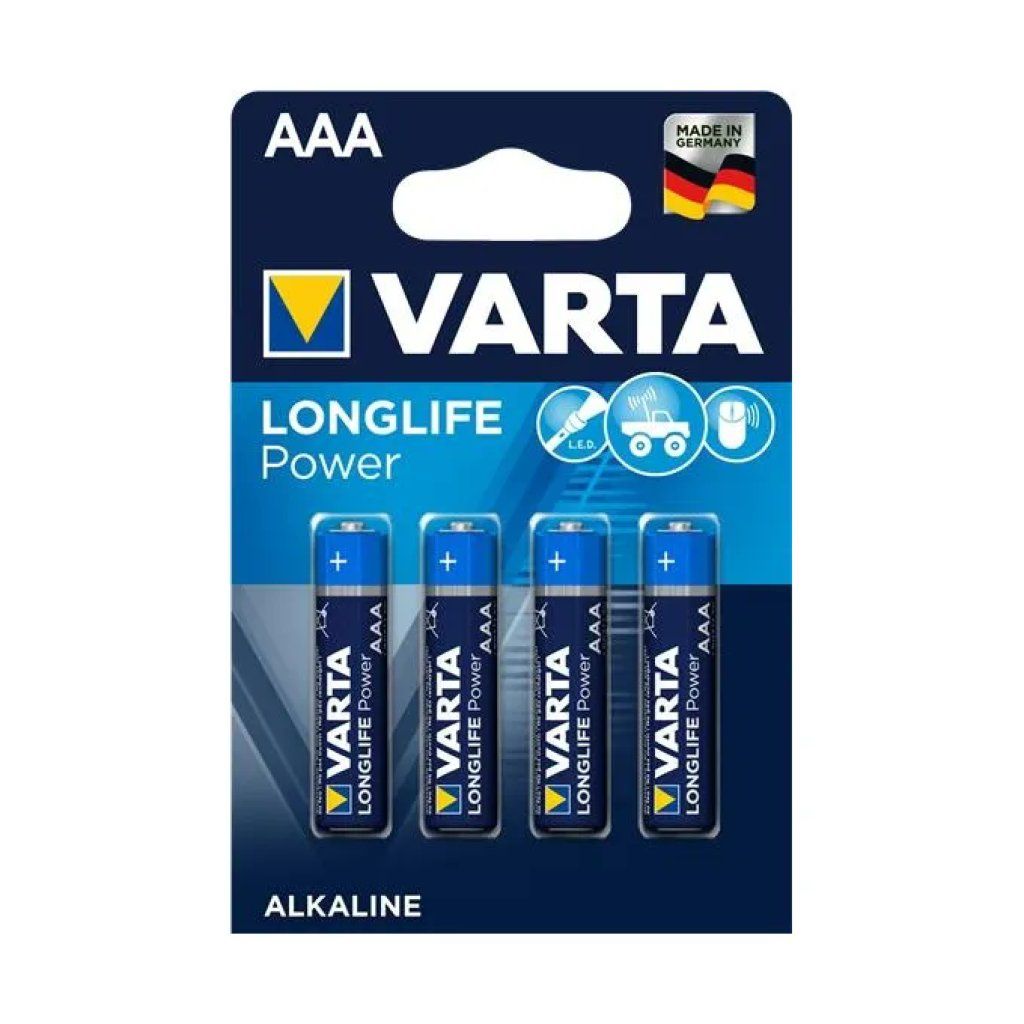 VARTA Longlife Power AAA – 4 batterie alcaline da 1,5 V