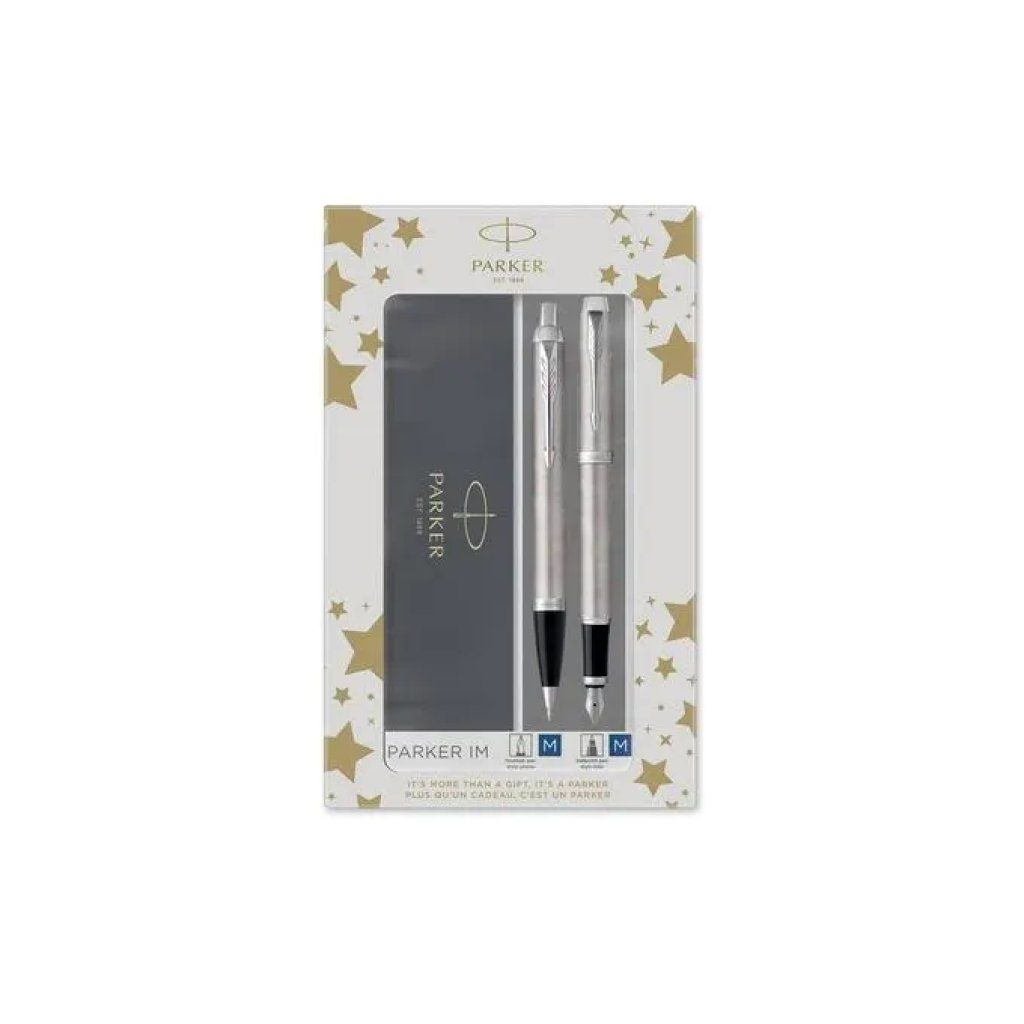 Parker 2183058 IM Set di Penne Penna a Sfera + Penna Stilografica Acciaio Inossidabile Punta Media Parker 2183058 IM Set di Penne Penna a Sfera + Penna Stilografica Acciaio Inossidabile Punta Media