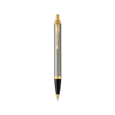 Parker IM Penna a Sfera a Scatto Brushed Metal GT, Punta M, Inchiostro Blu Parker IM Penna a Sfera a Scatto Brushed Metal GT, Punta M, Inchiostro Blu