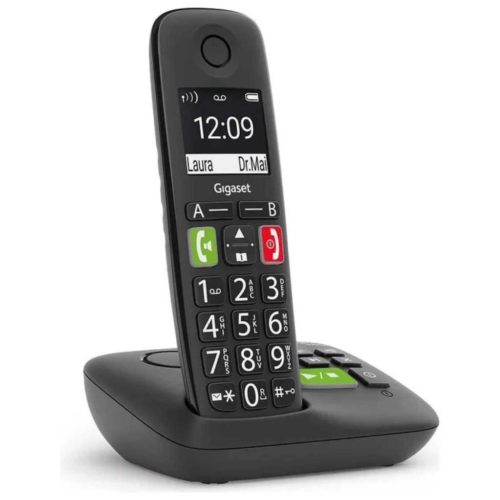 Gigaset E290A Telefono Cordless DECT Senior con Segreteria
