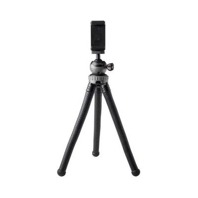 Celly Click Flextri Treppiede Flessibile per Smartphone e Action Camera, Nero