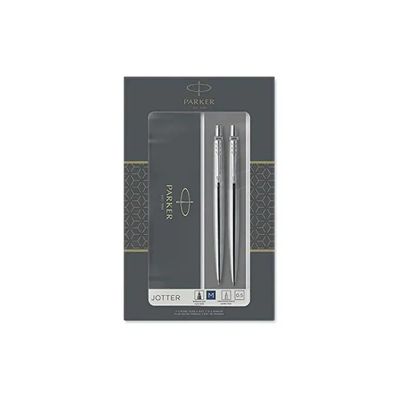 Parker Jotter Duo – Set penna a sfera e portamine in acciaio inox