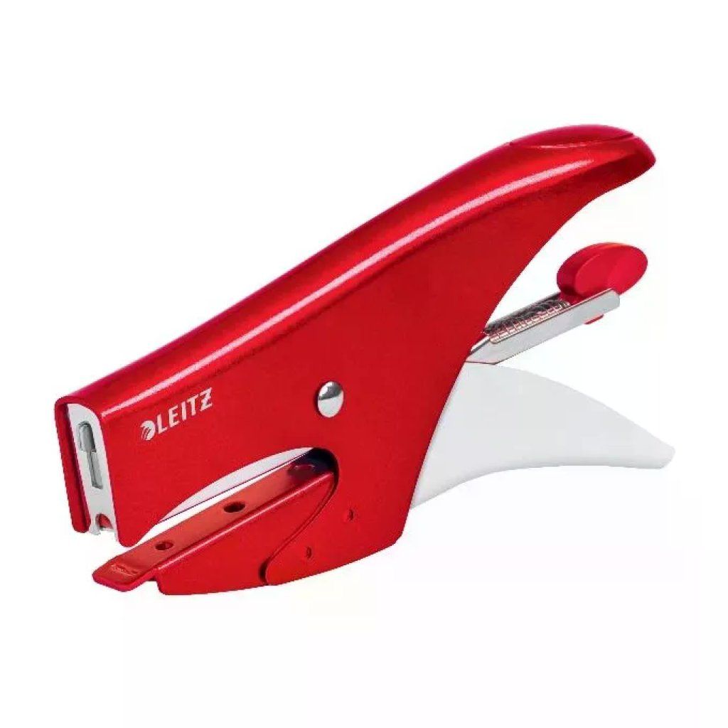 Leitz WOW 5547 Cucitrice Ergonomica in Metallo Rossa