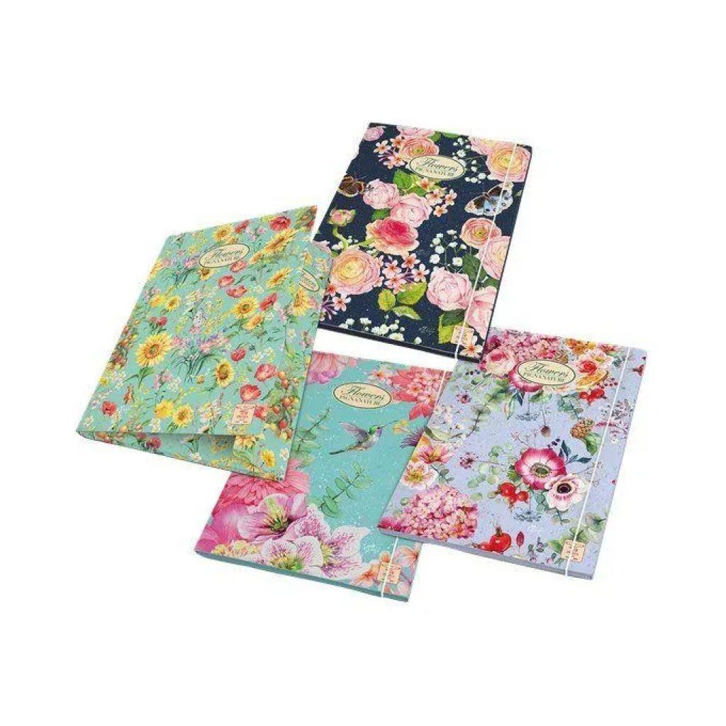 Pigna Flower 24 – Set 6 cartellette con elastico