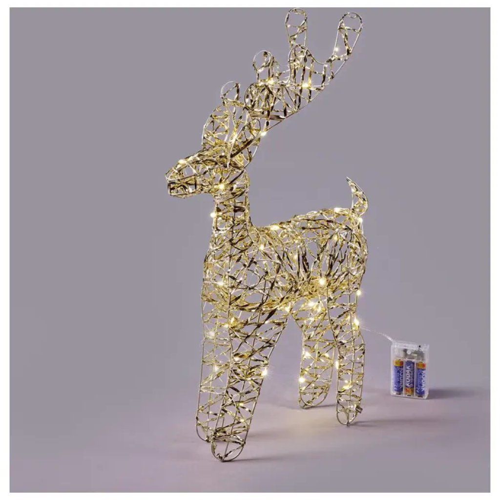 Kaemingk Renna Luminosa 3D Intrecciata Oro 200 cm