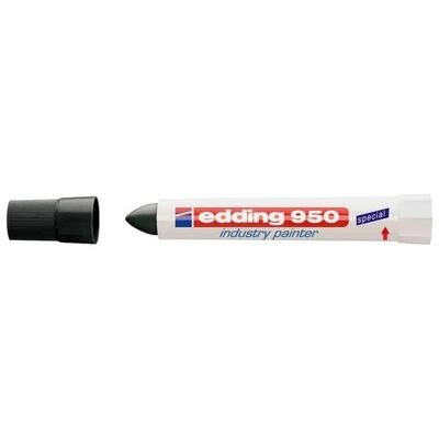 Edding 950 Marcatore a Cera Industriale Nero – 10 Pezzi, Tratto 10 mm Edding 950 Marcatore a Cera Industriale Nero – 10 Pezzi, Tratto 10 mm
