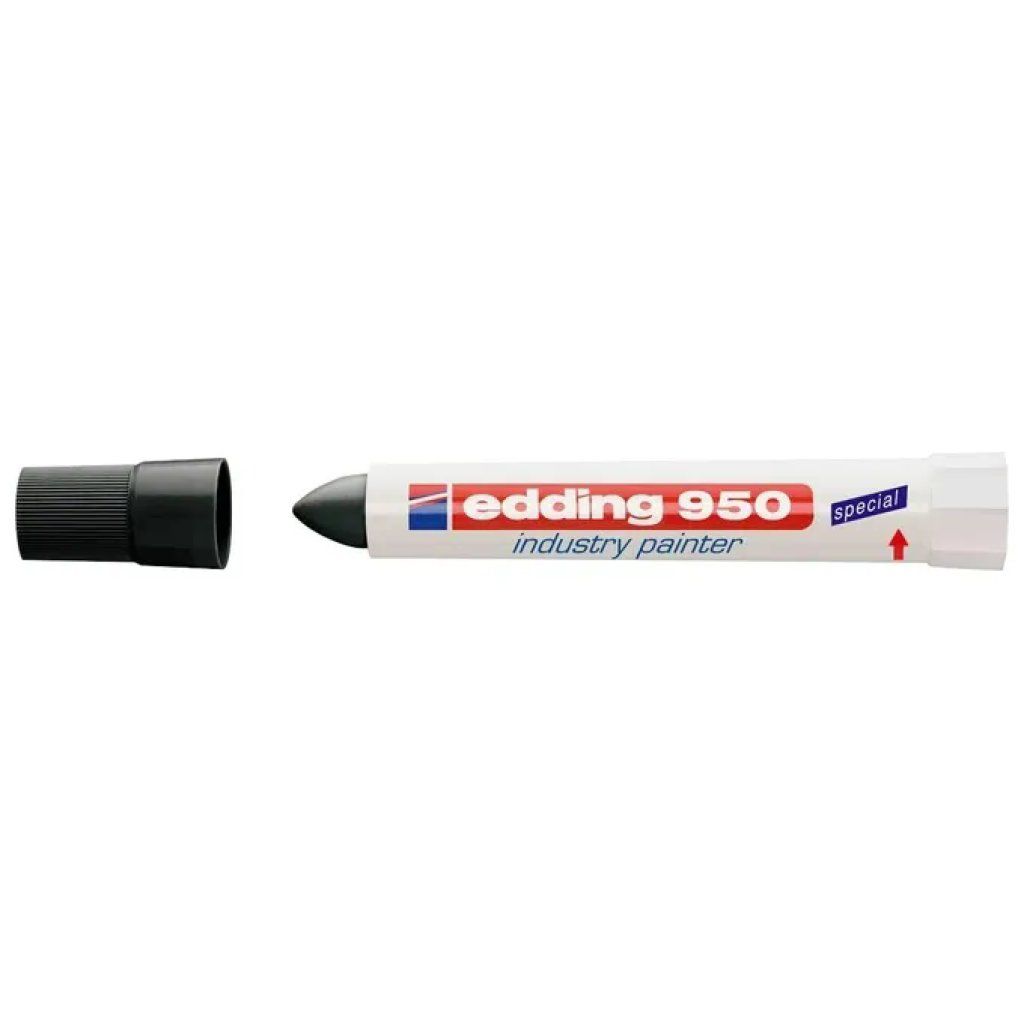 Edding 950 Marcatore Industriale a Cera Nero – Confezione da 10 Edding 950 Marcatore Industriale a Cera Nero – Confezione da 10