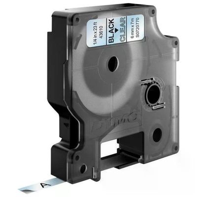 DYMO Nastro DYMO D1 nero su trasparente, 6 mm x 7 m DYMO Nastro DYMO D1 nero su trasparente, 6 mm x 7 m