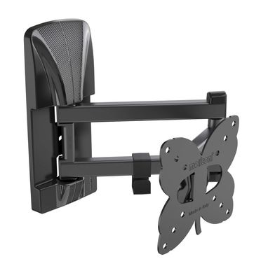 Meliconi Slimstyle Plus 100 Supporto TV da Parete Orientabile, Nero