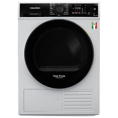 SanGiorgio SDR9-T Asciugatrice a Pompa di Calore 9 kg, Classe C, Inverter, R290, 15 Programmi, Bianca