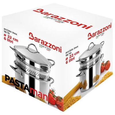 Barazzoni Pastamania spaghettiera 22 cm, 6 L, induzione